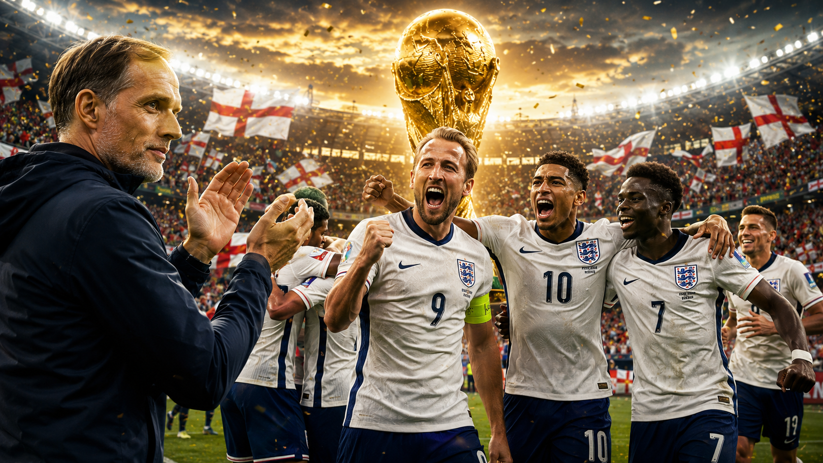 England's triumphant World Cup celebration