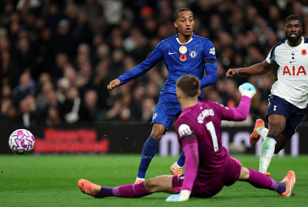 João Pedro in action for Chelsea before being ruled out of the Tottenham Hotspur fixture through injury.
